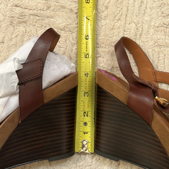 Franco Sarto brown leather wedge style Hanako Size 8.5, New - Picture 16 of 16